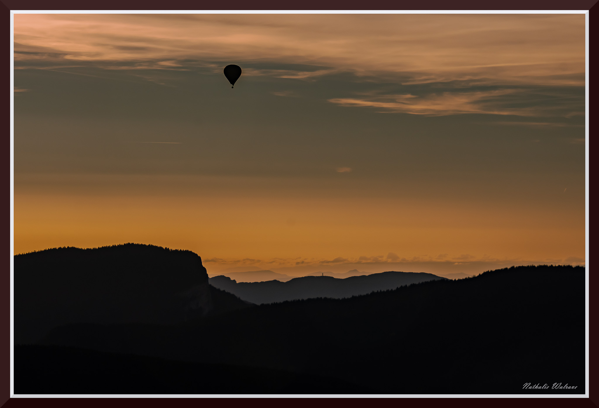 coucher de soleil d'automne en Vercors